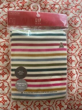 GAP Kids Striped Pajama Set in Pink, Gold, Blue, Green, Gray, Black